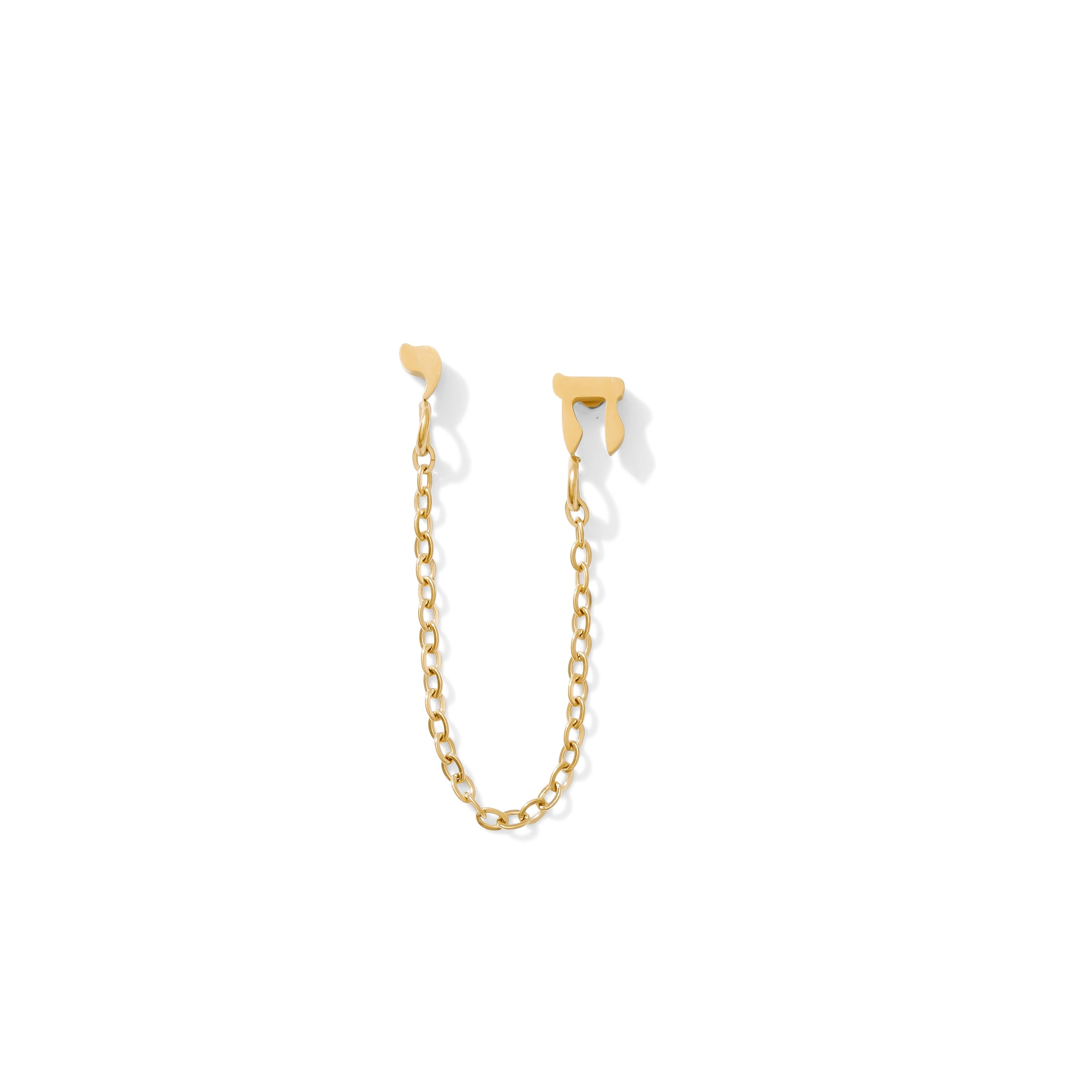 The Double Chain Chai Earring