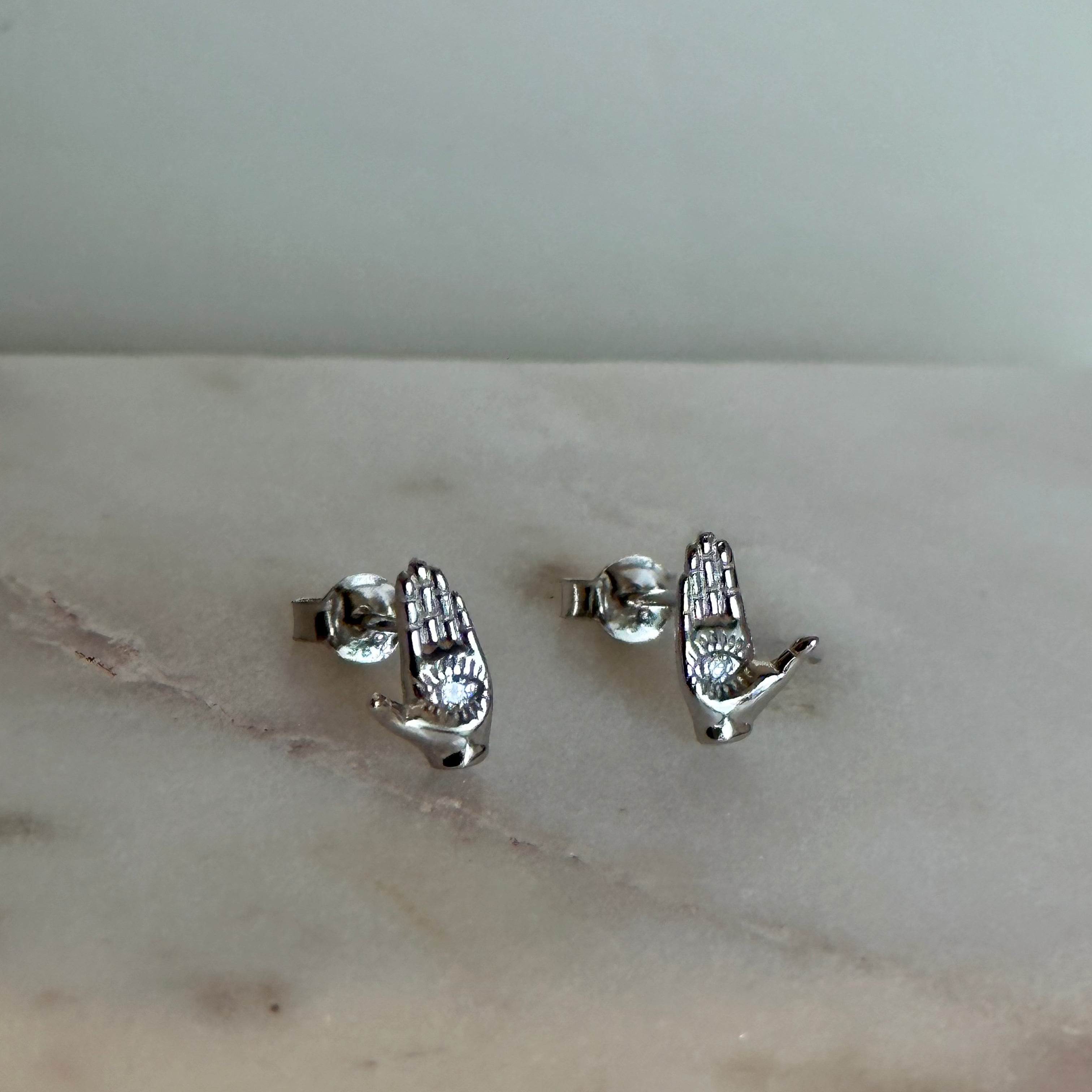 Psalm Palm Stud Earrings