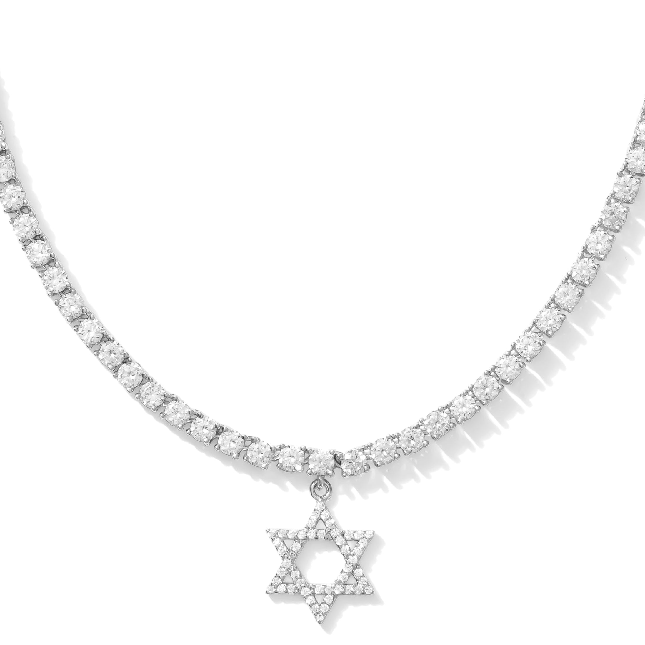 Star of David Tennis Chain Necklace